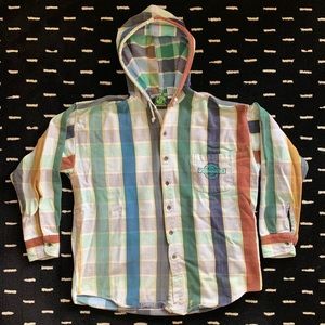 Vintage 90s Hooded Quiksilver Long-sleeved Shirt
